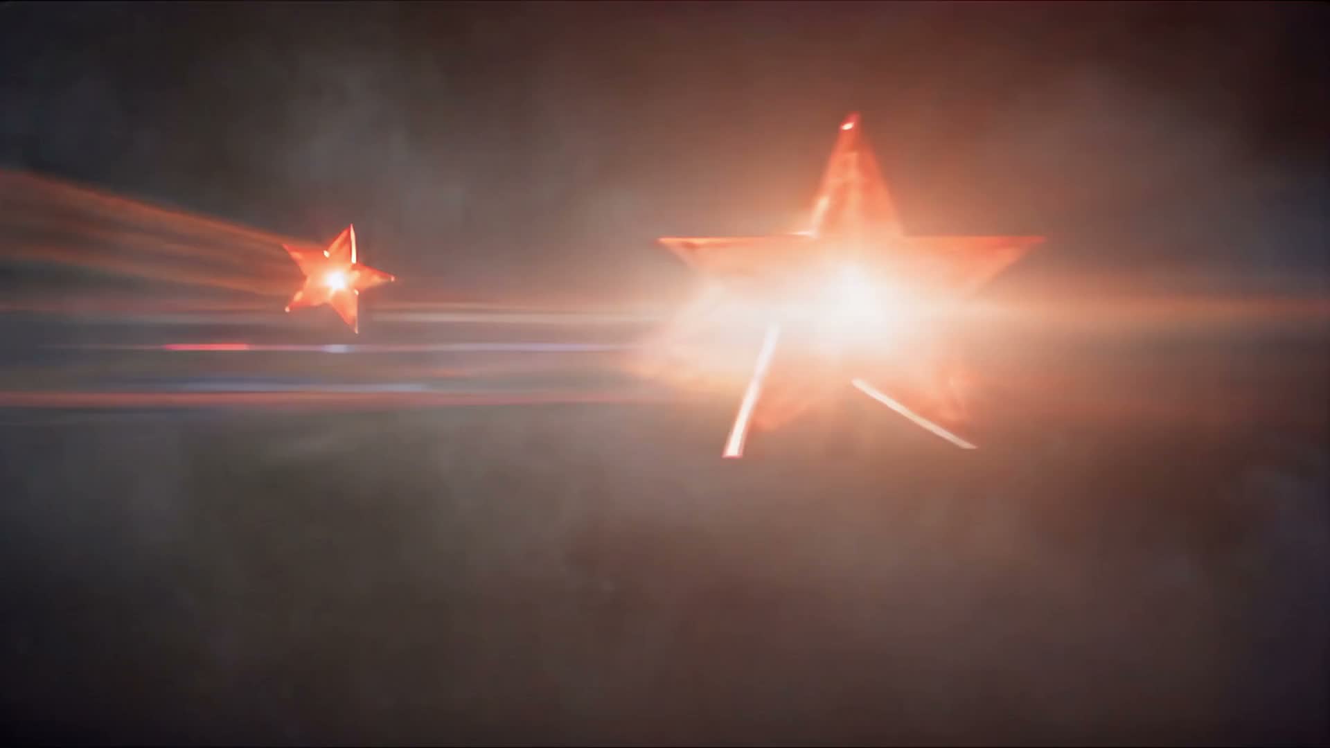 Destello blanco de una estrella cruzando el encuadre